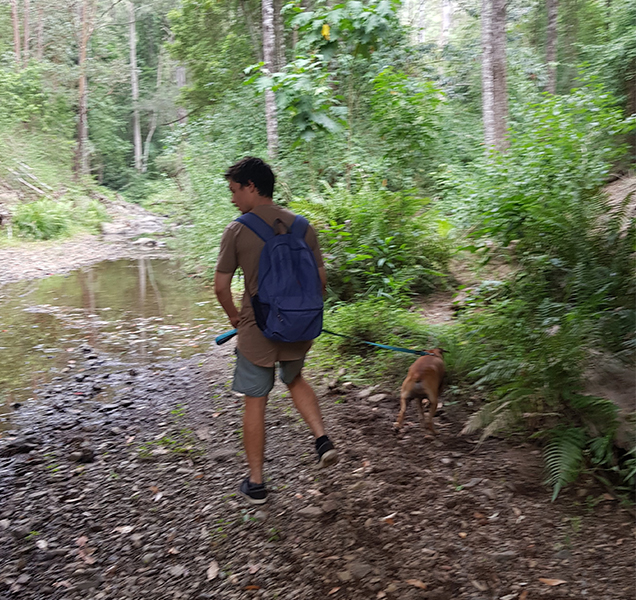 Gregory out on a bushwalk